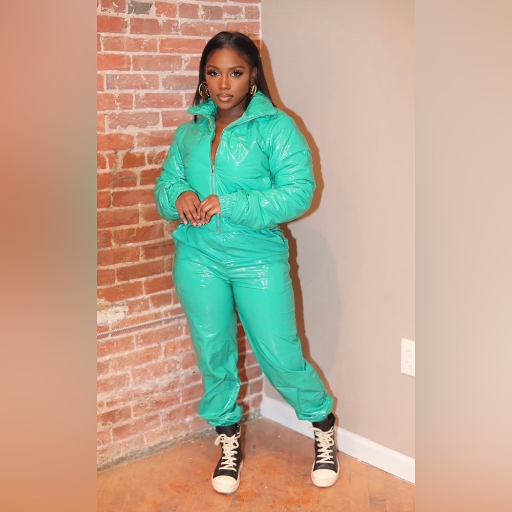 Stylish Green Women's Jogger Set